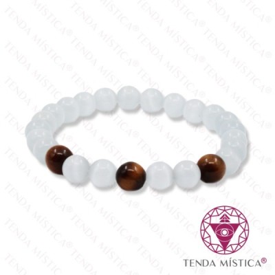 PULSEIRA SELENITE E OLHO TIGRE