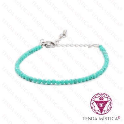PULSEIRA TURQUESA 3MM C/ AÇO