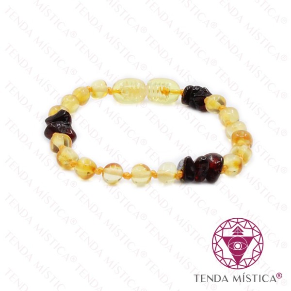 Pulseira Âmbar Chips Bola 14cm
