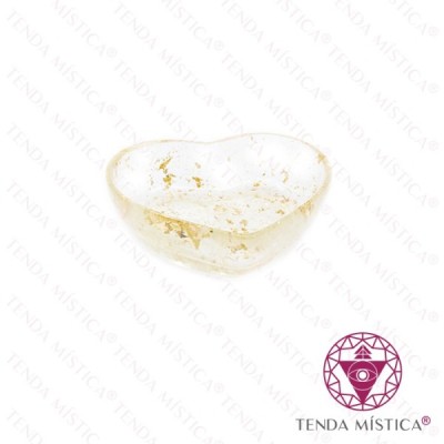 ORGONITE TAÇA CORAÇÃO DOURADA