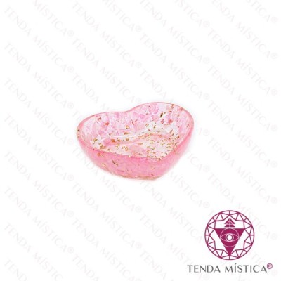ORGONITE TAÇA CORAÇÃO QUARTZO ROSA