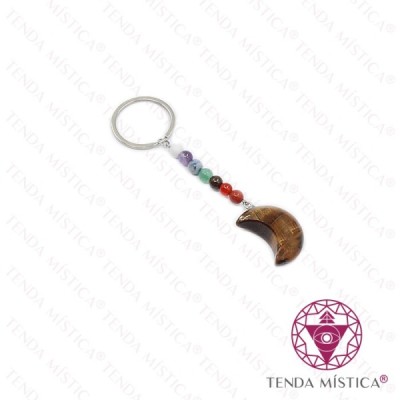 PORTA CHAVES LUA OLHO TIGRE