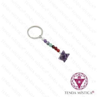 PORTA CHAVES MERKABAH AMETISTA