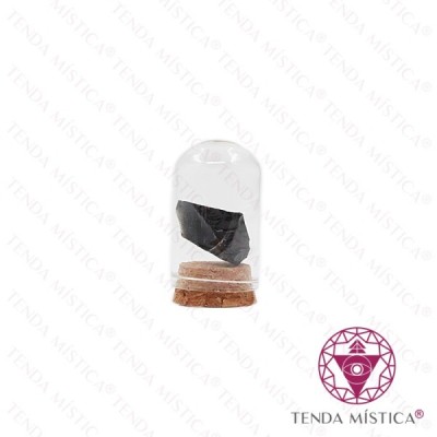 FRASCO VIDRO OBSIDIANA NEGRA