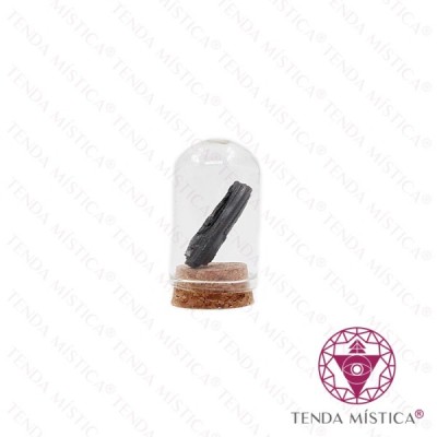 FRASCO VIDRO TURMALINA NEGRA