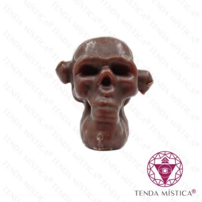 VELA IMAGEM CAVEIRA C/MECHAS MEL